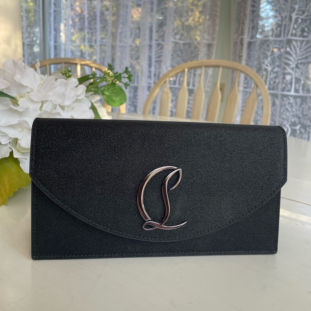 ❌SOLD❌Christian Louboutin Black Glitter Shoulder bag - Picture 4 of 13
